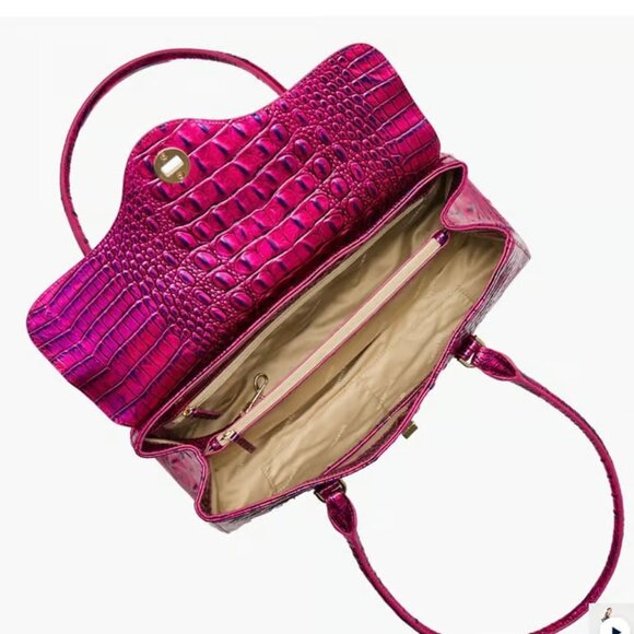 Brahmin Dayan Voltage Violet Genuine Leather Handbag NWT - Picture 4 of 5